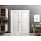 Sartodoors Sliding French Dbl Pocket Doors 84 x 96in, Painted White W/ Frosted Glass, Kit Trims Rail Hardware PLANUM0888DP-BEM-8496 - alternate 2